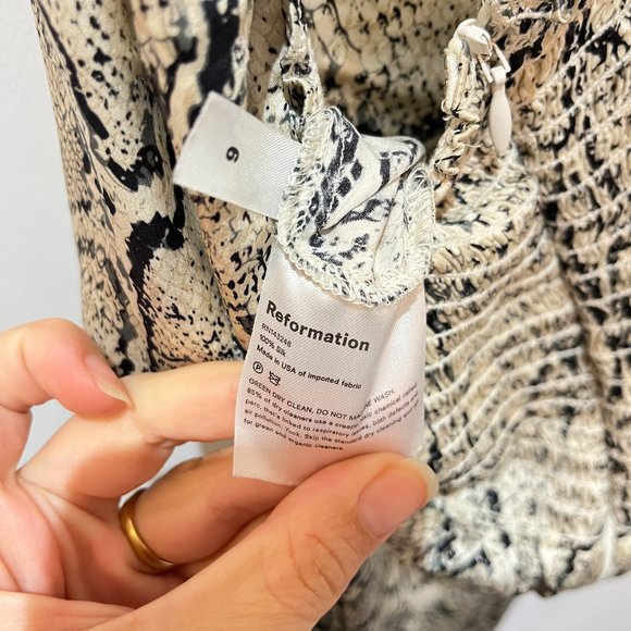 REFORMATION SNAKE SKIN JUMPSUIT - Picture 4 of 10